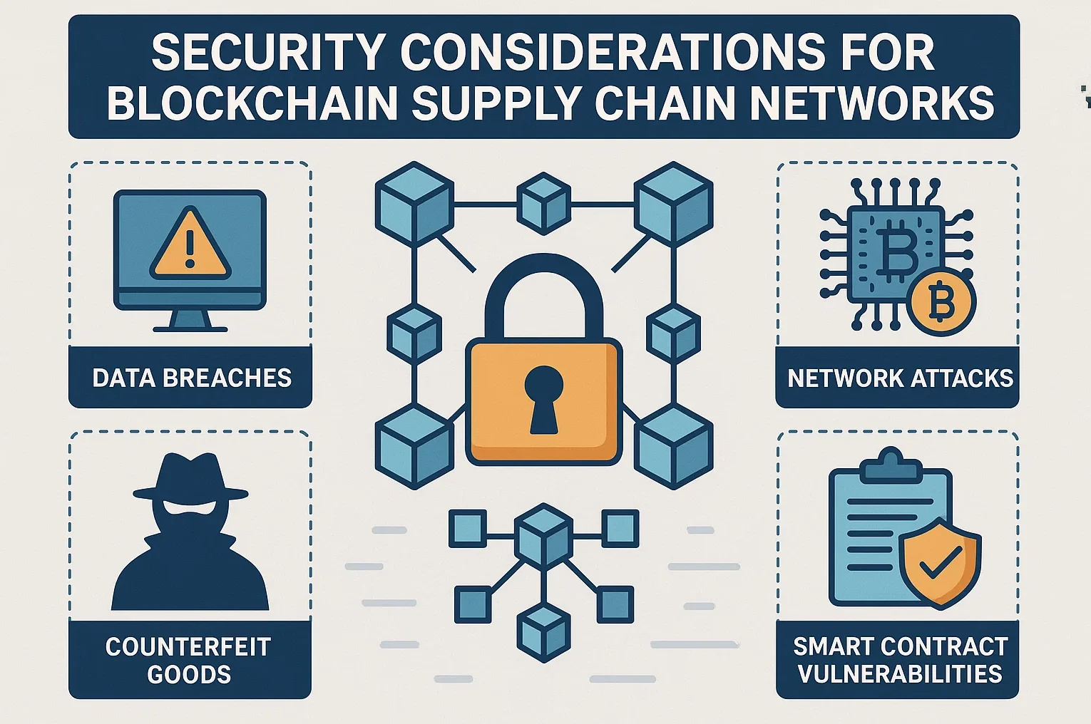 Security Considerations for Blockchain Supply Chain Networks