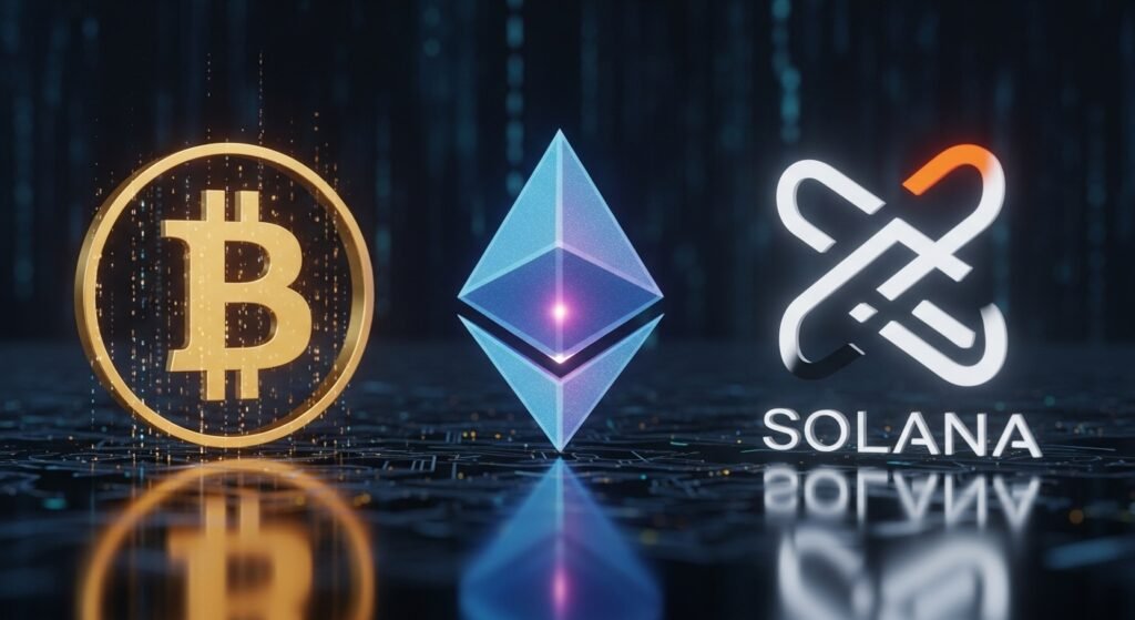 Bitcoin Ethereum Solana