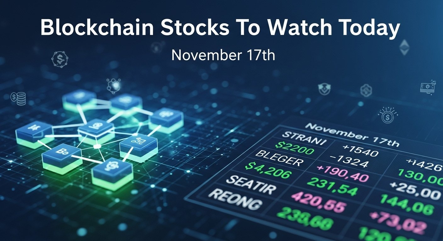 Blockchain Stocks To Watch Today – November 17th