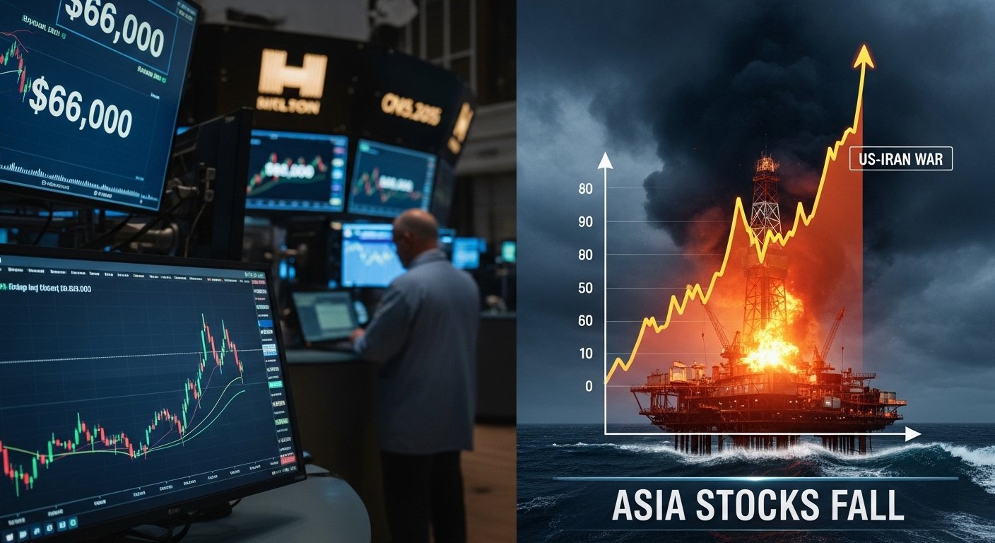 Bitcoin steady near $66,000 as Asia stocks fall