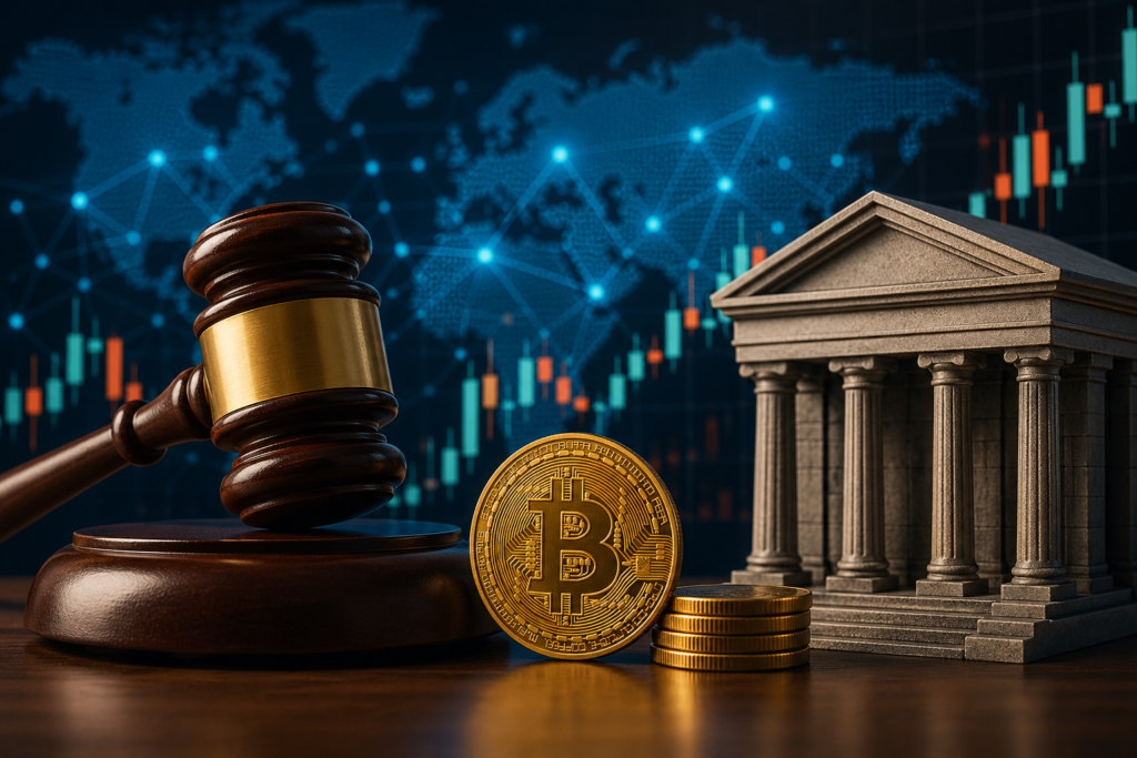 Crypto justice and finance concept