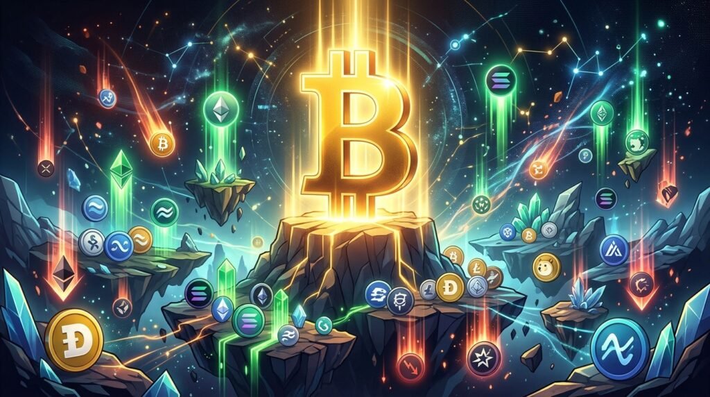 Altcoins Show Mixed Momentum as Bitcoin Dominance Holds Strong