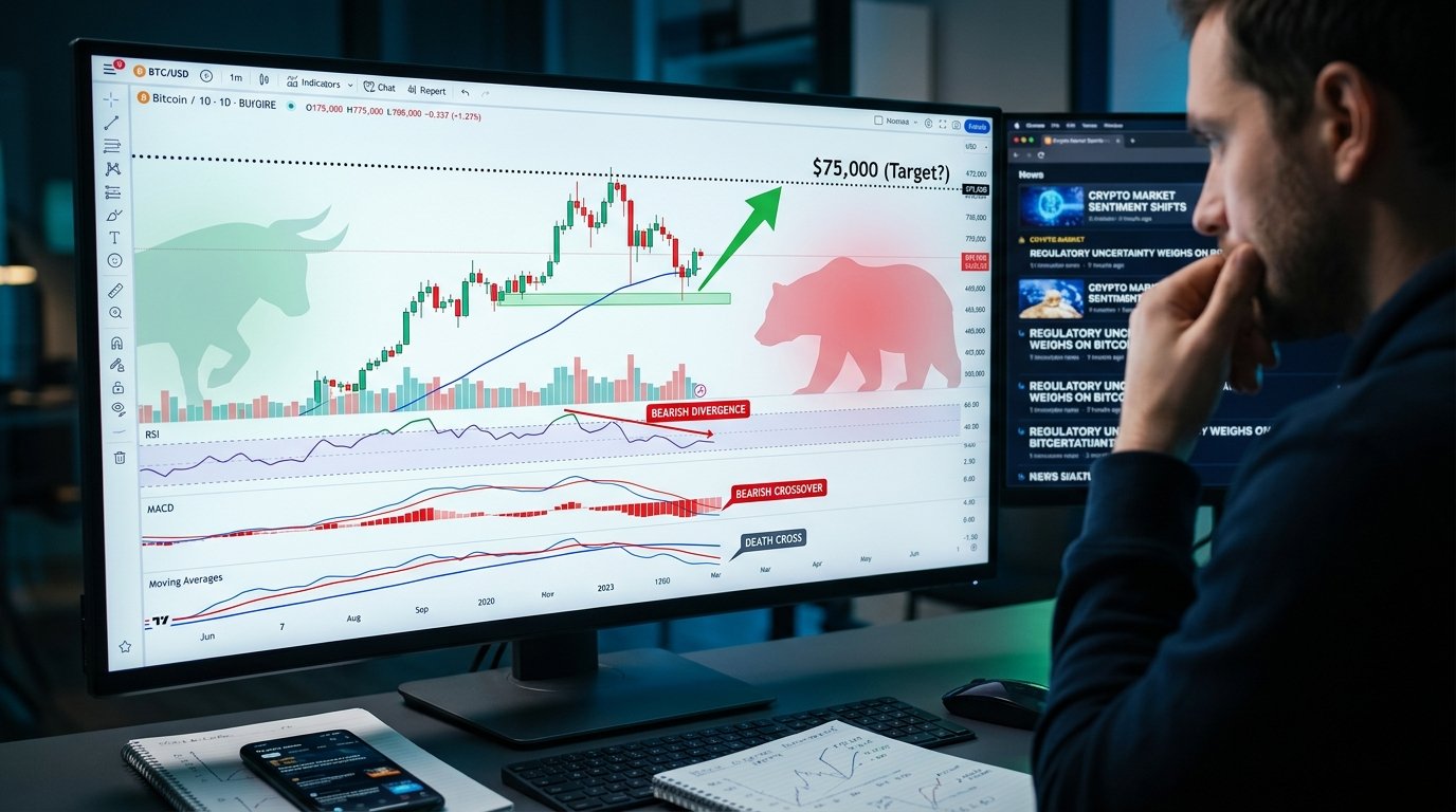 Bitcoin Price Is $75K Next as Indicators Turn Bearish